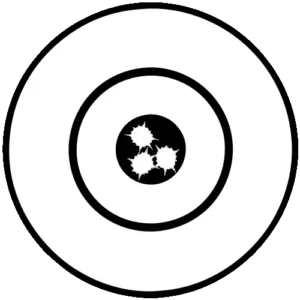 Accurate shots on a target