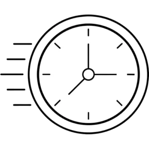 a clock accelerating