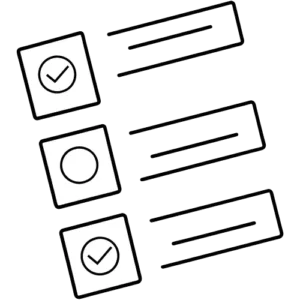 selection menu with check boxes